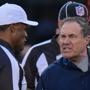 Bill Belichick argued after with referee Jerome Boger in overtime. 